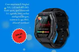 Ceas smartwatch Singlait S55, 1.85 inch IPS HD, multi sport, apel bluetooth 5.0, agenda, ritm cardiac