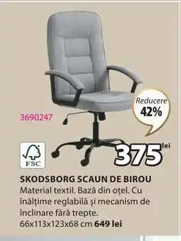 JYSK SKODSBORG SCAUN DE BIROU Ofertă