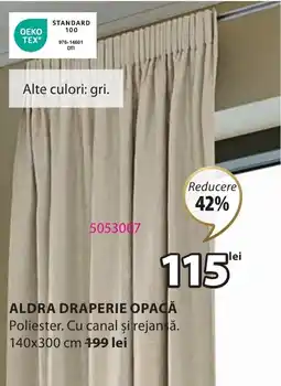 JYSK ALDRA DRAPERIE OPACĂ Ofertă