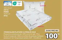 JYSK STEINKOLLEN PLAPUMĂ CU PENE DE RAȚĂ Ofertă
