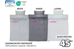 JYSK LENJERIE DE PAT CREPONATĂ Ofertă