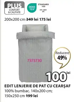 JYSK EDIT LENJERIE DE PAT CU CEARŞAF Ofertă
