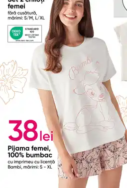 Pepco Pijama femei, 100% bumbac Ofertă