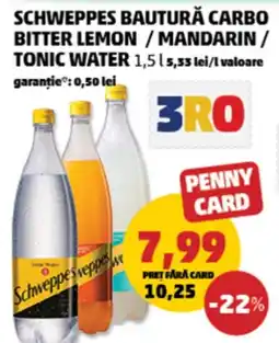 SCHWEPPES bautură carbo bitter lemon / mandarin / tonic water