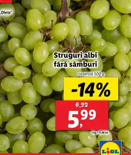 Lidl Struguri albi fără sâmburi Ofertă
