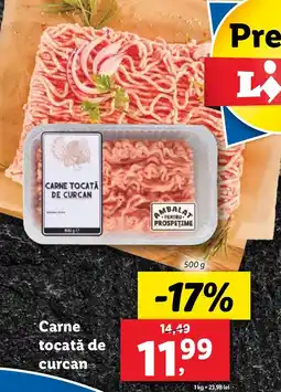 Lidl Carne tocată de curcan Ofertă