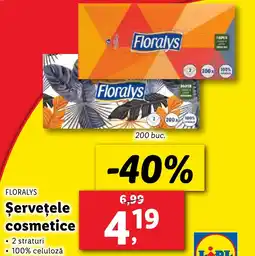 Lidl FLORALYS Şerveţele cosmetice Ofertă