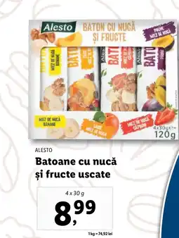 Lidl ALESTO Batoane cu nucă şi fructe uscate Ofertă
