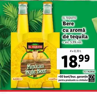 Lidl EL TEQUITO Bere cu aromă de tequila Ofertă