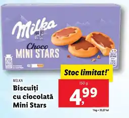 Lidl MILKA Biscuiți cu ciocolată Mini Stars Ofertă