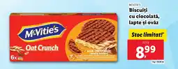 Lidl MCVITIE'S Biscuiţi cu ciocolată, lapte şi ovăz Ofertă