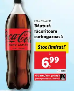 Lidl COCA-COLA ZERO Băutură răcoritoare carbogazoasă Ofertă