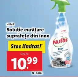 Lidl NUFĂR Soluţie curățare suprafeţe din inox Ofertă
