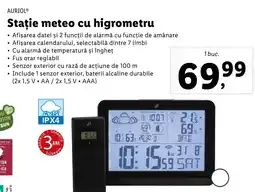 Lidl AURIOL Stație meteo cu higrometru Ofertă