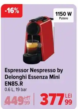 Carrefour Espressor Nespresso By DELONGHI Essenza Mini EN85.R Ofertă