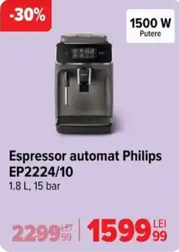Carrefour Espressor Automat PHILIPS EP2224/10 Ofertă