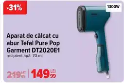 Aparat De Călcat Cu Abur TEFAL Pure Pop Garment DT2020E1