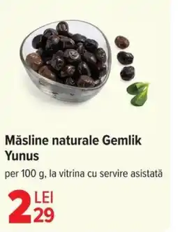 Carrefour Măsline Naturale Gemlik Yunus Ofertă