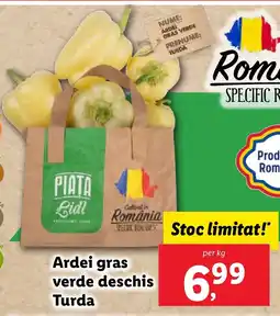 Lidl Ardei gras verde deschis Turda Ofertă