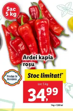 Lidl Ardei kapia roşu Ofertă