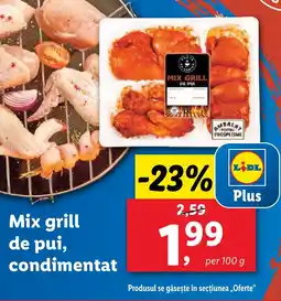 Lidl Mix grill de pui, condimentat Ofertă