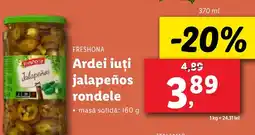 Lidl FRESHONA Ardei iuți jalapeños rondele Ofertă