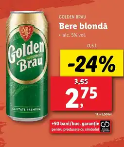 Lidl GOLDEN BRAU Bere blondǎ Ofertă