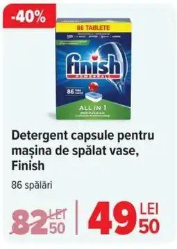 Carrefour Detergent capsule pentru maşina de spălat vase, FINISH Ofertă