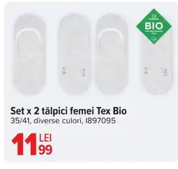 Carrefour Set x 2 tălpici femei TEX BIO Ofertă