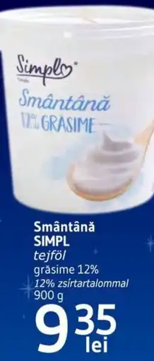 Supeco Smântână SIMPL Ofertă