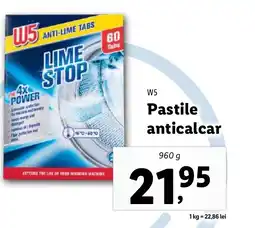 Lidl W5 Pastile anticalcar Ofertă