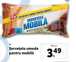 Lidl W5 Şerveţele umede pentru mobilǎ Ofertă