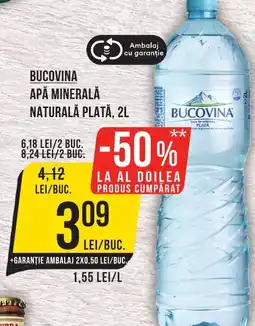 BUCOVINA Apă Minerală Naturală Plată
