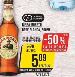 BIRRA MORETTI Bere Blondă