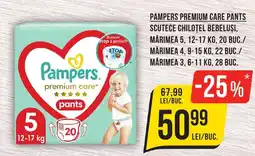Mega Image PAMPERS Premium Care Pants Scutece Chilotel Bebelusi Ofertă