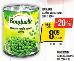 Mega Image BONDUELLE Mazăre Verde Boabe, Dulce Ofertă