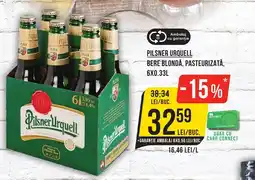 PILSNER URQUELL Bere Blondă, Pasteurizată