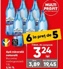 PROFI Apă minerală naturală BUCOVINA Ofertă