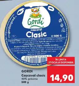Kaufland GORDI Cascaval clasic Ofertă