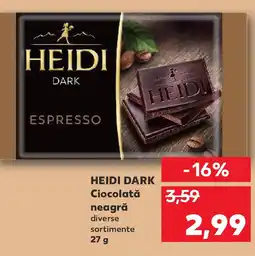 Kaufland HEIDI DARK Ciocolată neagră Ofertă