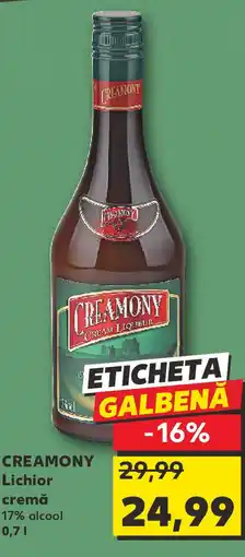 Kaufland CREAMONY Lichior cremă Ofertă