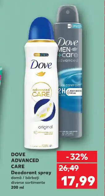 Kaufland DOVE ADVANCED CARE Deodorant spray Ofertă