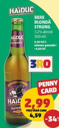 Penny Bere Blonda Strong Ofertă