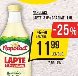 Mega Image NAPOLACT Lapte, 3.5% Grasime Ofertă
