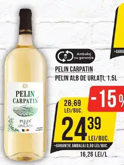 PELIN CARPATIN Pelin Alb de Urlaţi