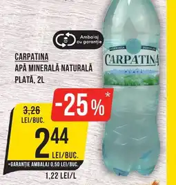 Mega Image CARPATINA Apă Minerală Naturală Plată Ofertă