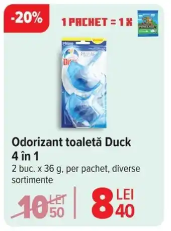 Carrefour Market Odorizant toaletă DUCK 4 in 1 Ofertă