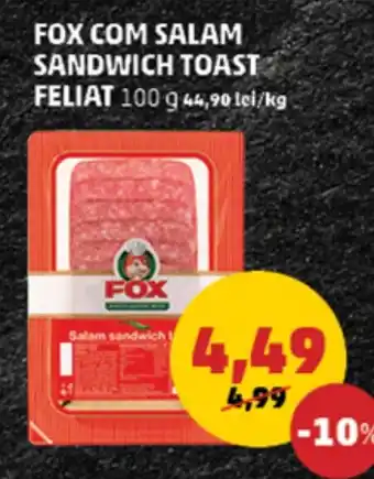 Penny FOX Com Salam Sandwich Toast Feliat Ofertă