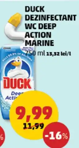 Penny DUCK Dezinfectant WC Deep Action Marine Ofertă