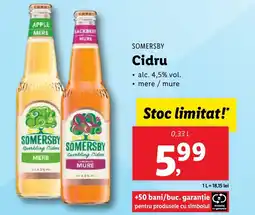 Lidl SOMERSBY Cidru Ofertă